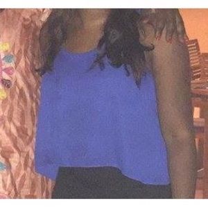 Cute Blue Sheer tank top