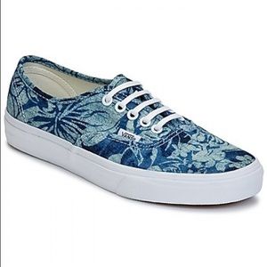 Blue Tropical Print Vans - Discontinued