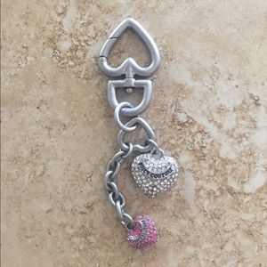 Juicy Couture 2 Heart Keychain 💕
