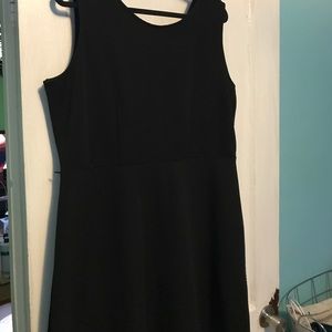 Black womens Plus skater dress
