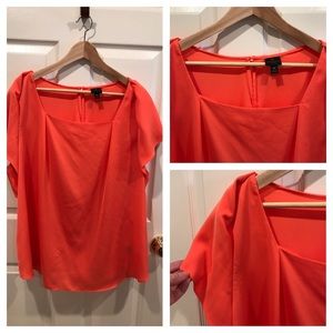 NWOT Worthington Orange Flowy Top