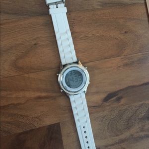 White digital watch