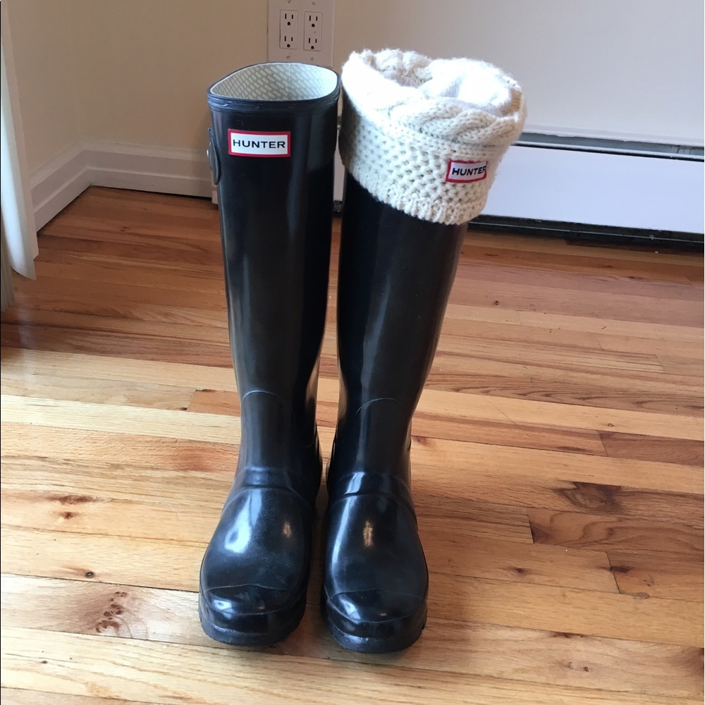 Original black glossy Hunter Boots