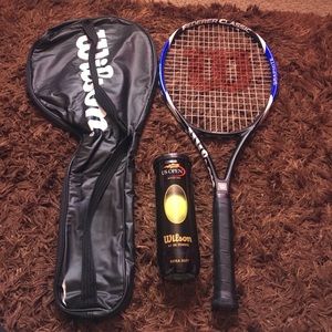 New tennis racket and case.