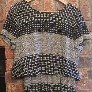 Beautiful 100% silk two tier dress by Madewell