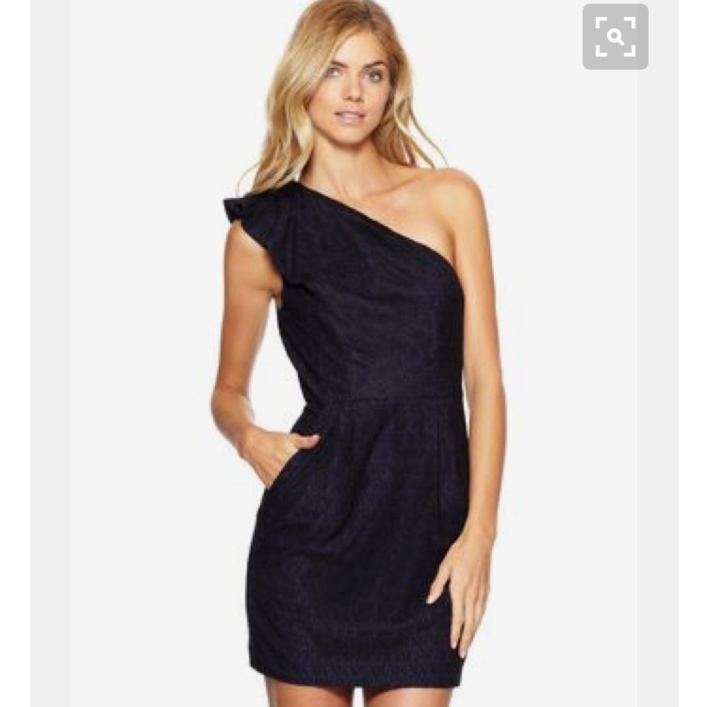BCBGeneration One-Shoulder Lace Cocktail Dress