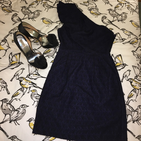 BCBGeneration One-Shoulder Lace Cocktail Dress - Picture 2 of 4