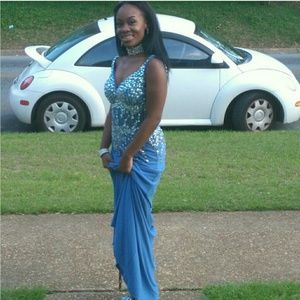 Blue prom dress
