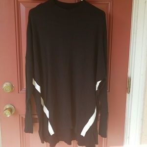 Black and white turtle neck sweater