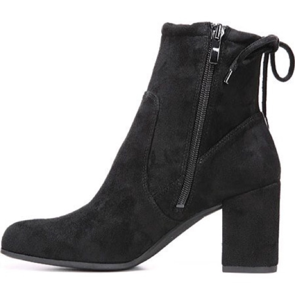 Franco Sarto Suede Ankle Booties Lace Back - Picture 2 of 2