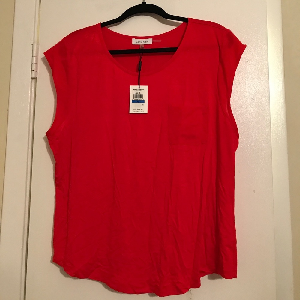 Calvin Klein mixed media tshirt