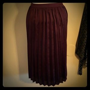 Purple pleated skirt