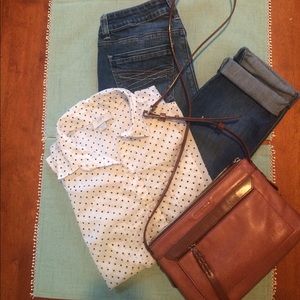 LOFT polka dot blouse