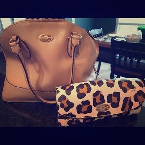 Coach hand bag and wallet