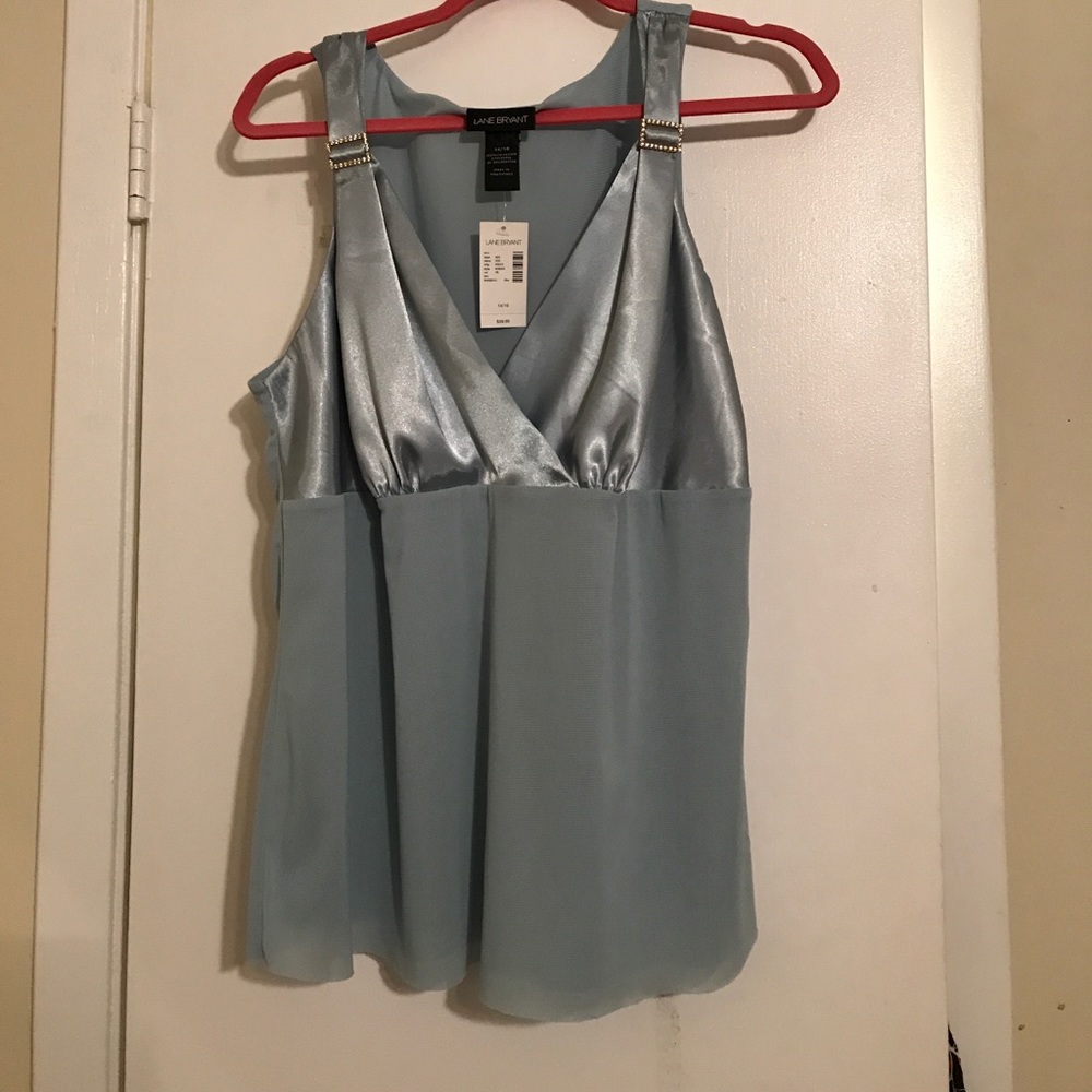 Lane Bryant mint green dressy top