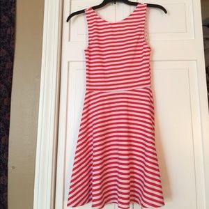 H &M red stripped dress