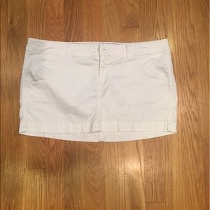 White Cotton Hollister Mini Skirt