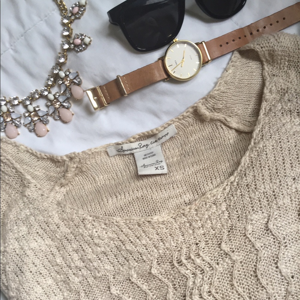 American Rag Fringe Style Chunky Sweater, XS