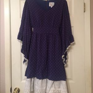 Boho plus size polka dot dress 2x