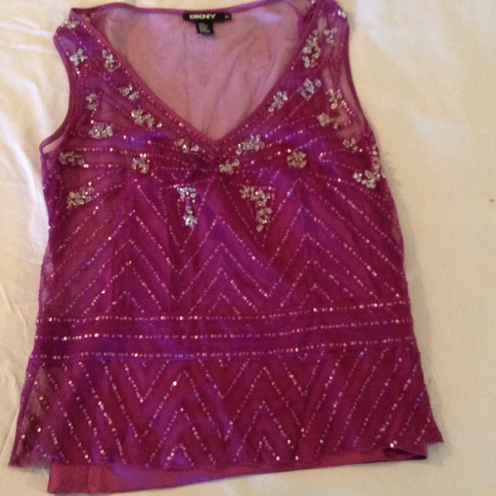 DKNY sheer tank top