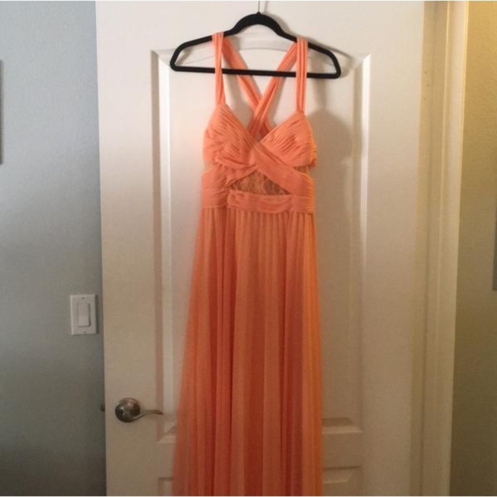 Light orange long dress
