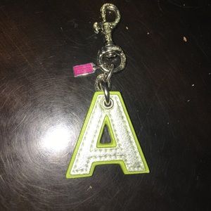 Initial "A" Coach keychain