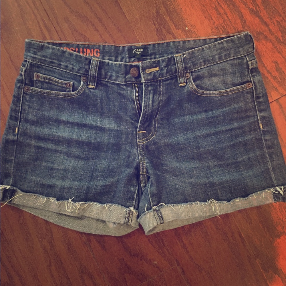 JCrew hipslung jean shorts