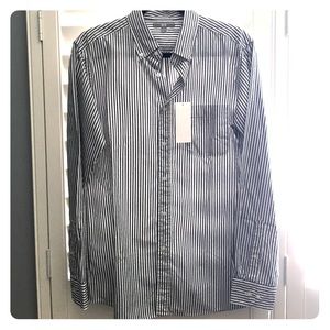 Never worn Uniqlo Men's striped long sleeve shirt