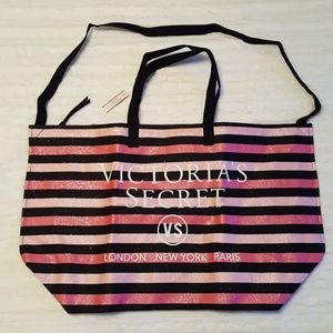 NWT Victoria Secret Striped Weekender Bag