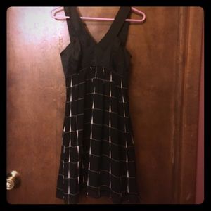 **Express 😍 Black Silk Dress with White Detail