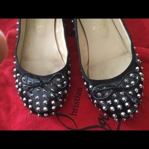 Christian Louboutin flats black/silver studded