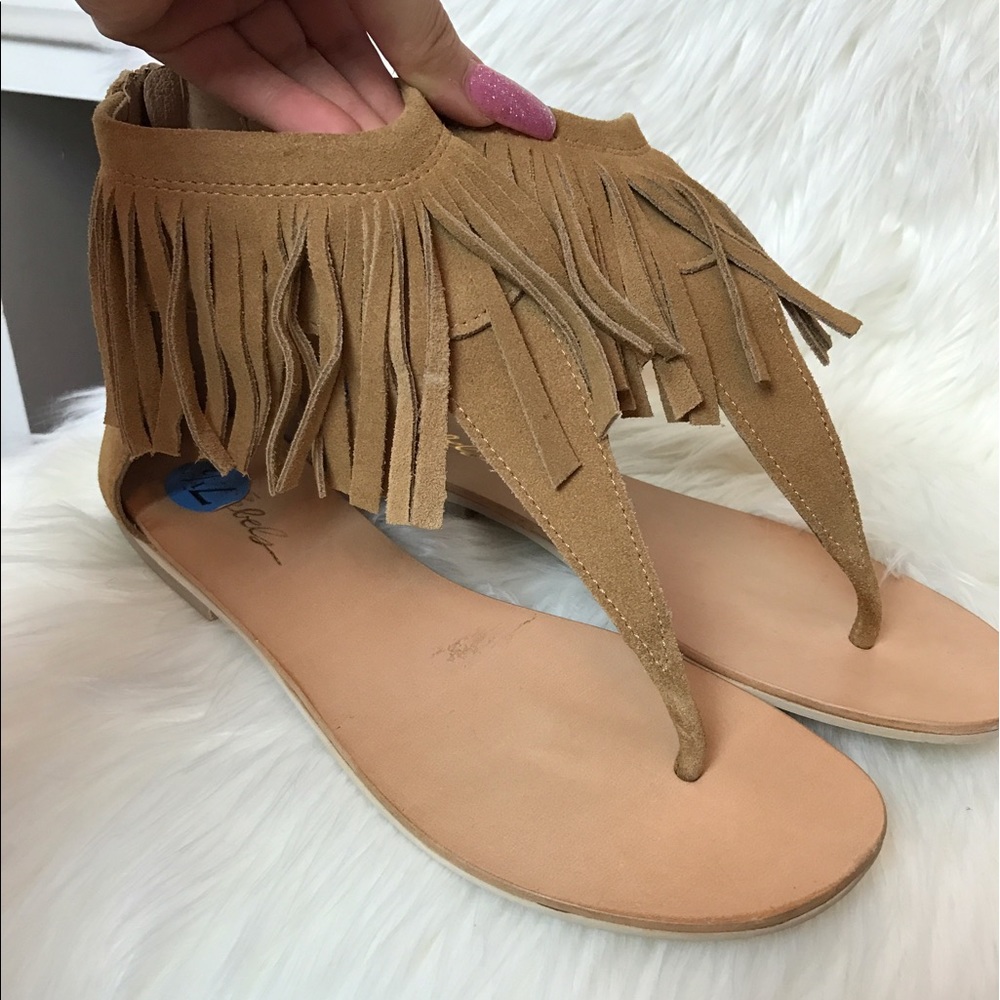 Fringe detailed sandals