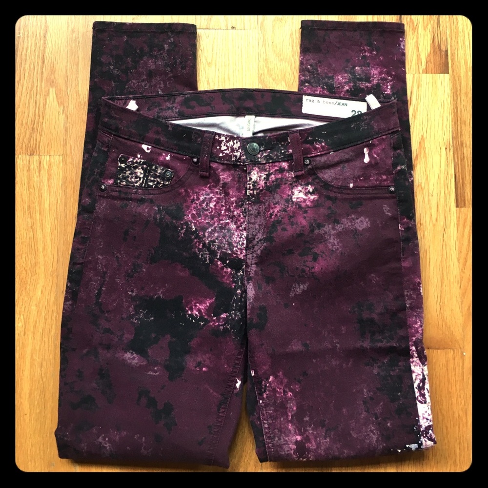 RAG AND BONE  Splatter Print Jean Leggings
