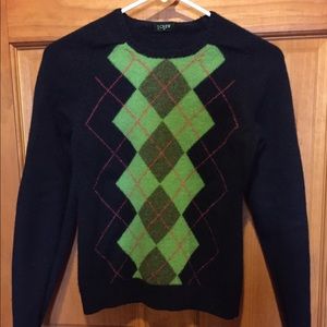J. Crew wool argyle sweater