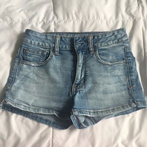 Hi Rise Jean Shorts