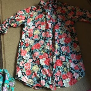 Floral button up shirt