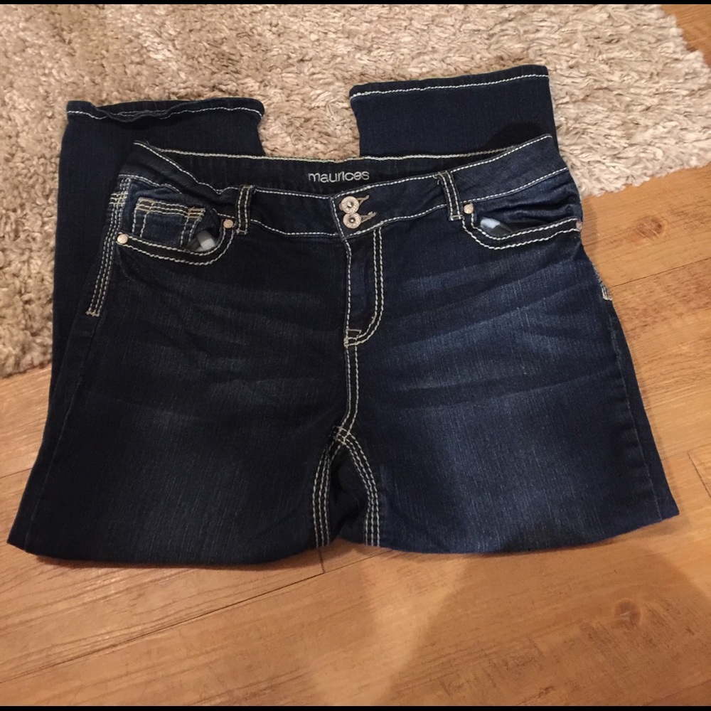 Maurices denim capris size 13/14