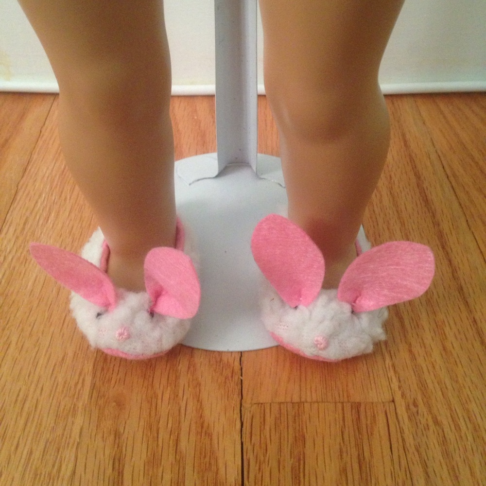 American Girl Doll Bunny Slippers