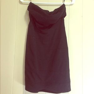 Strapless black dress