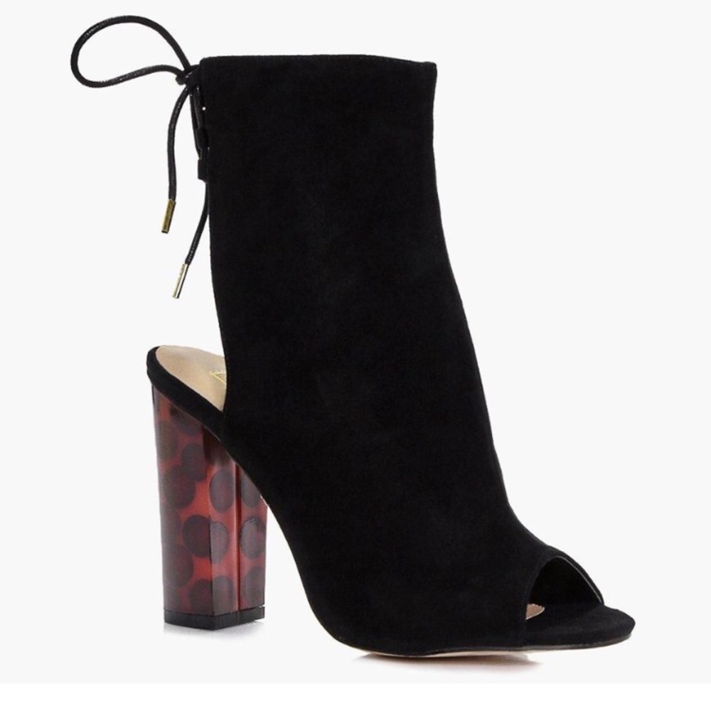 Peep toe booties