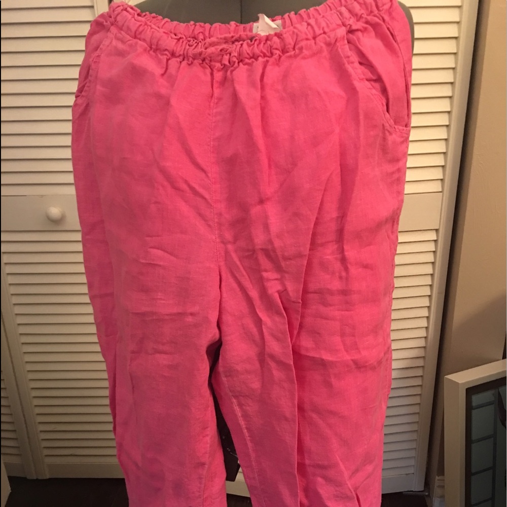 CP Shades Hot Pink Linen Pants