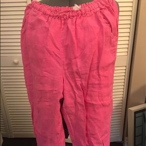CP Shades Hot Pink Linen Pants