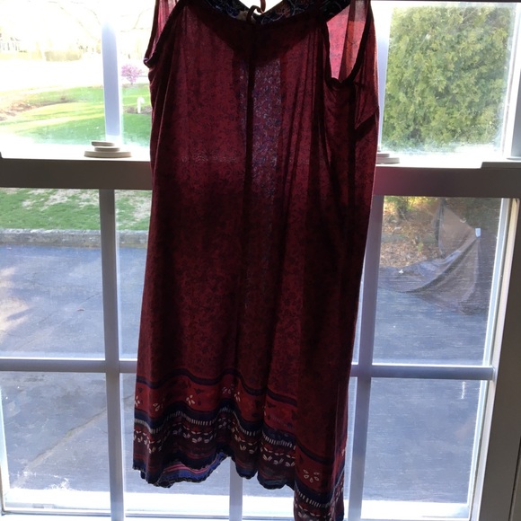 A red/blue spaghetti strapped dress - Picture 2 of 2