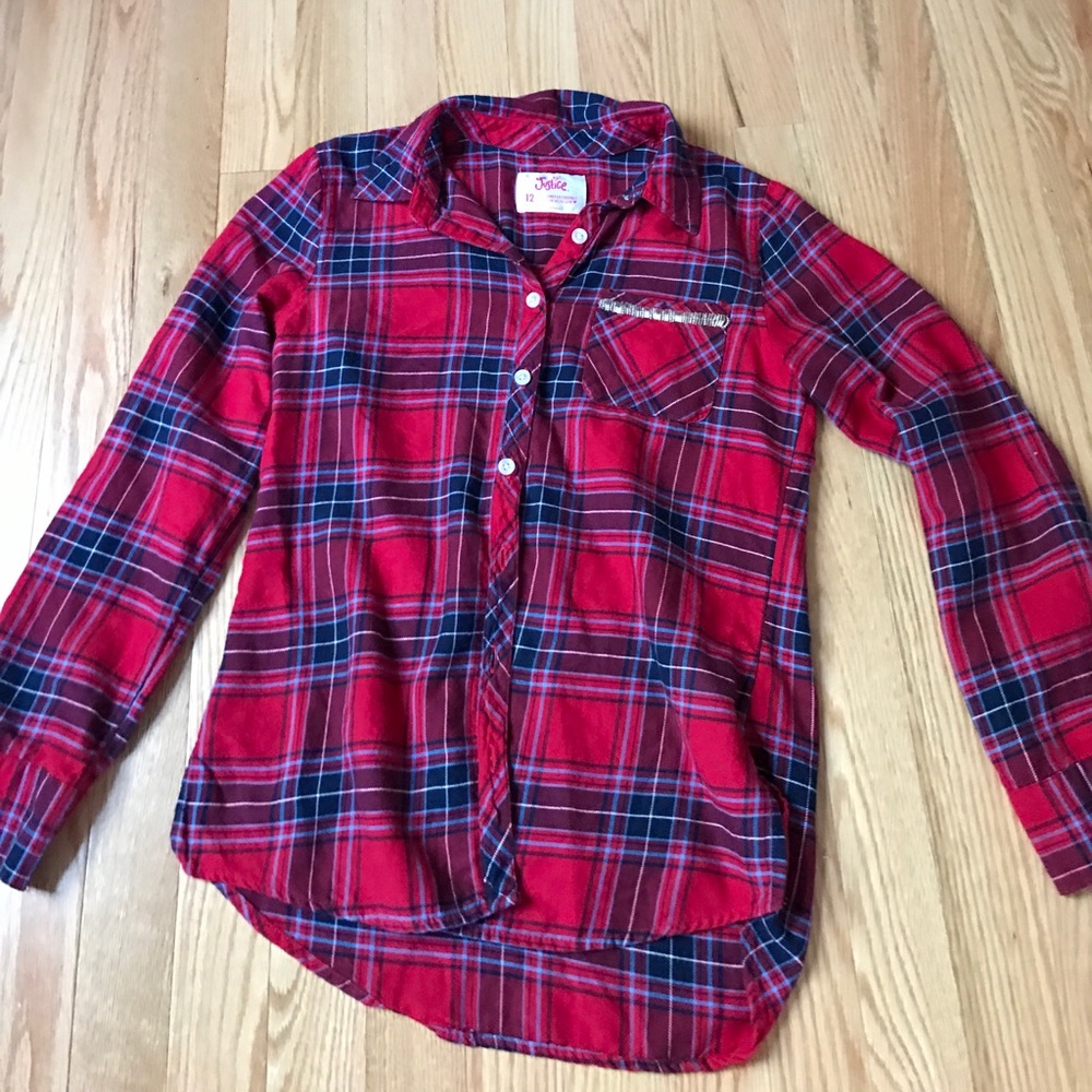Red and blue flannel