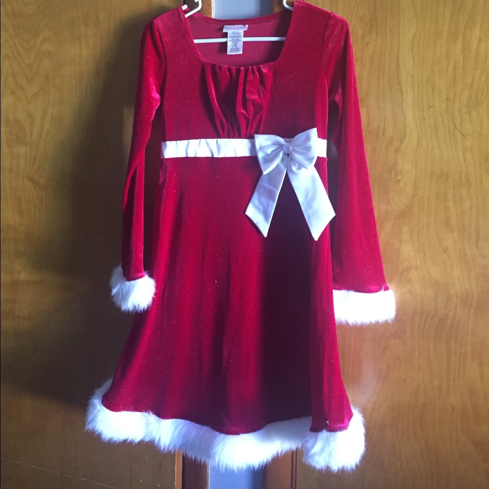 Red and white girls dress