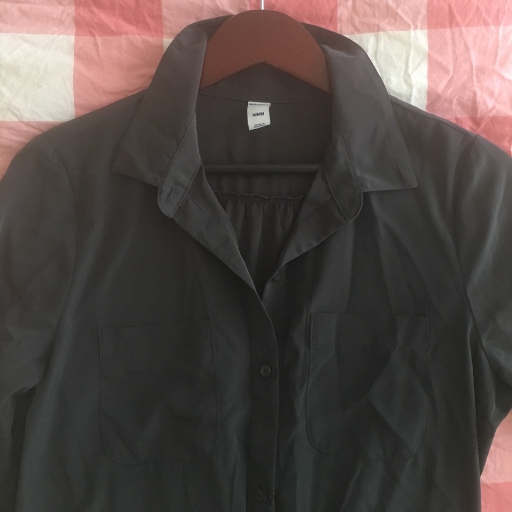 NWOT Gray Old Navy Shirt Dress,  Sz M