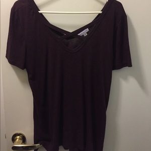 Cross front v neck top