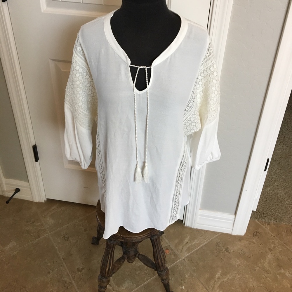 Boho White blouse
