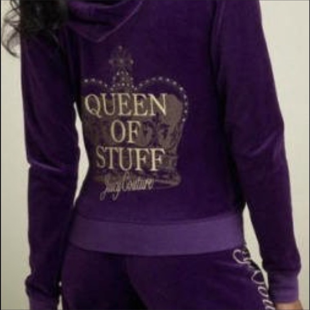 Like new juicy couture purple velvet tracksuit