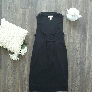 Ann Taylor Loft Black Dress Ruffles